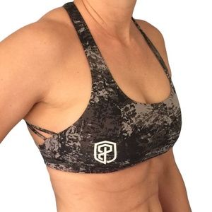 Born Primitive Vitality sports bra in Black Splash